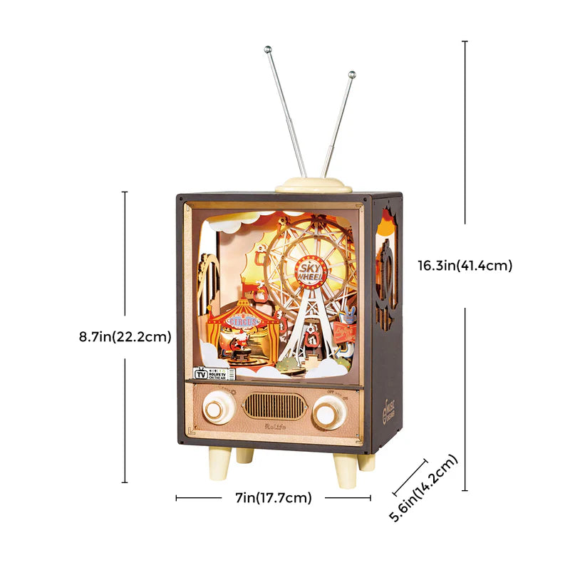 CraftAura Sunset Carnival DIY Music Box 3D Wooden Puzzle AMT01