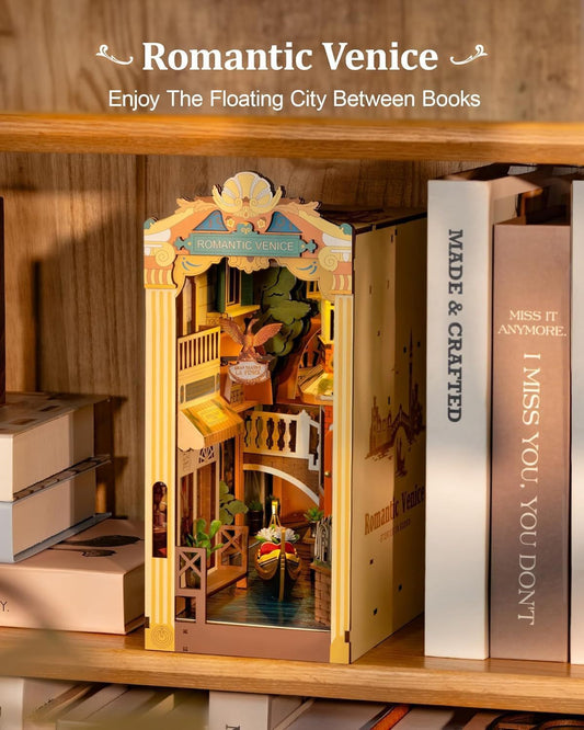 CraftAura Romantic Venice DIY Book Nook Shelf Insert Kit TGB08
