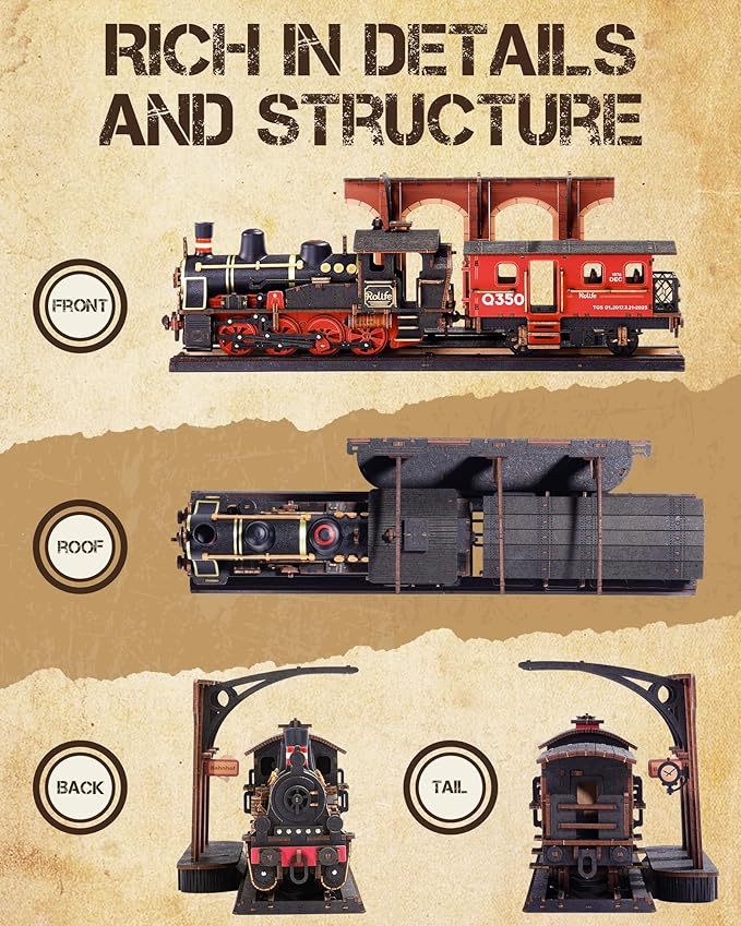 CraftAura Steam Journey 3D Wooden Puzzle TGS01