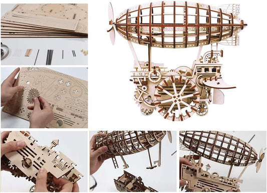 CraftAura 3D Wooden Air Vehicle Jigsaw Puzzle Model Kit Laser Cutting Kids Toys LK702