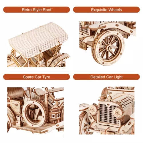 CraftAura Vintage Car 3D Wooden Puzzle MC801