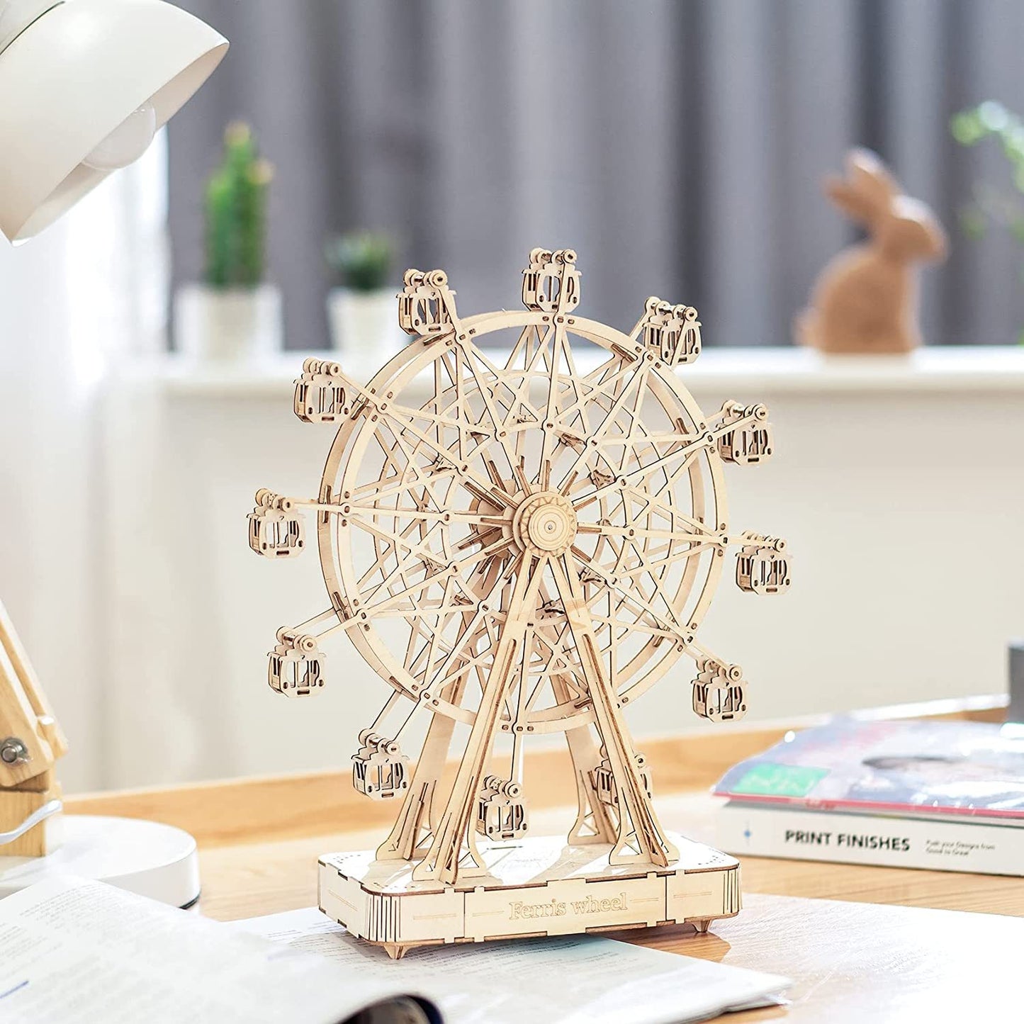 CraftAura Ferris Wheel 3D Wooden Puzzle Music Box TGN01