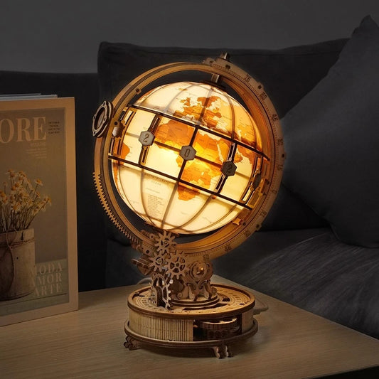 CraftAura Luminous Globe 3D Wooden Puzzle ST003