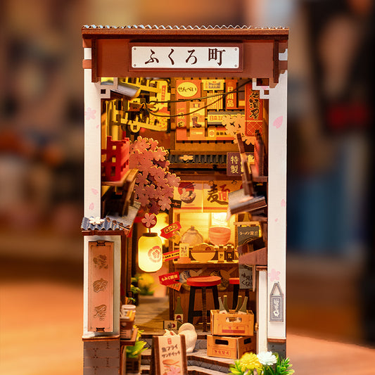 CraftAura Sakura Wine Alley DIY Book Nook Shelf Insert TGB11