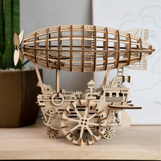 CraftAura 3D Wooden Air Vehicle Jigsaw Puzzle Model Kit Laser Cutting Kids Toys LK702