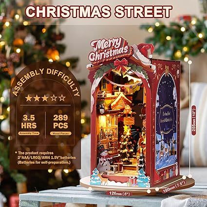 CraftAura Christmas Street DIY Book Nook TGC06