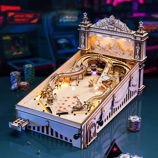 CraftAura 3D Pinball Machine 3D Wooden Puzzle EG01