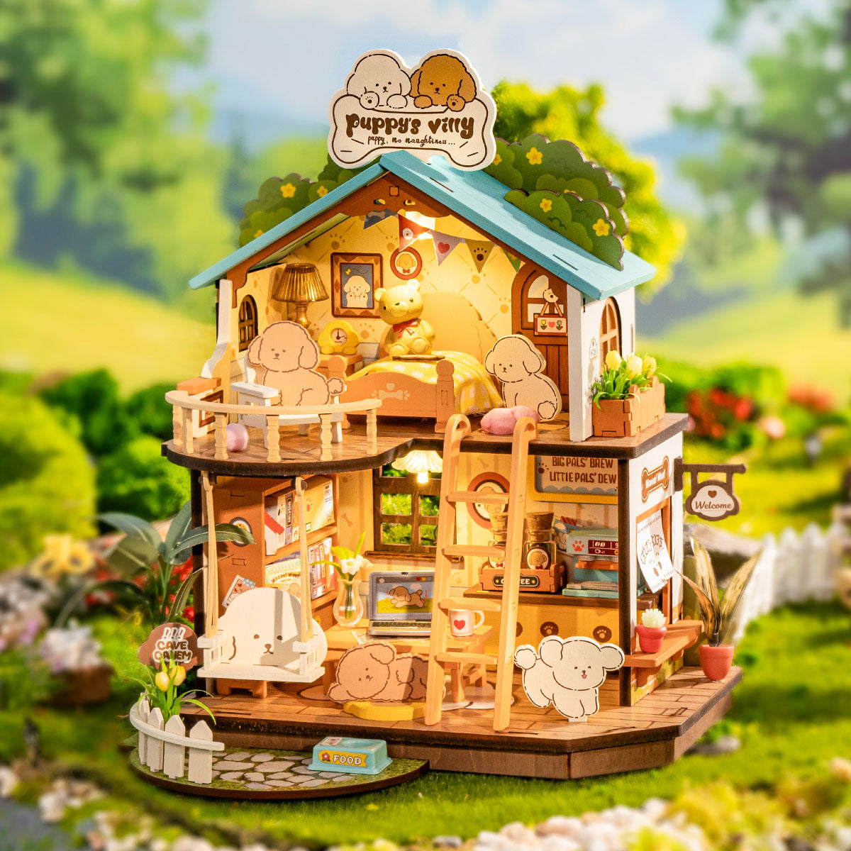 CraftAura Puppy's Cozy Villa DIY Miniature House DG169