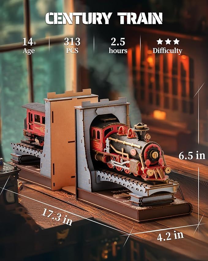 CraftAura Century Train DIY Book Nook TGE01