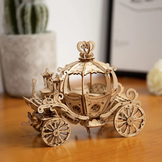 CraftAura Pumpkin Carriage 3D Wooden Puzzle TG302