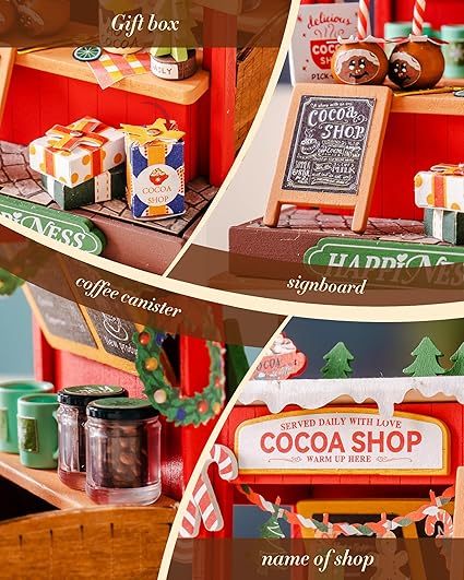 CraftAura Cocoa Shop DIY Miniature House DS042